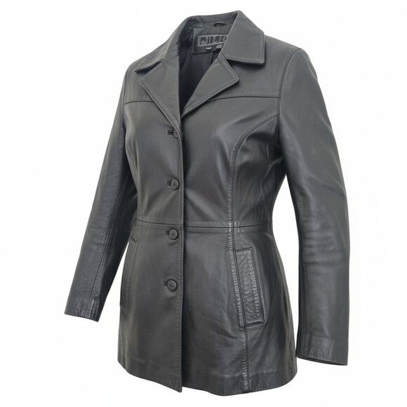 JCL Jackets & Blazers - Vintage Leather Jacket Womens Small JCL 90's Black Luxury Spring Closet Staple